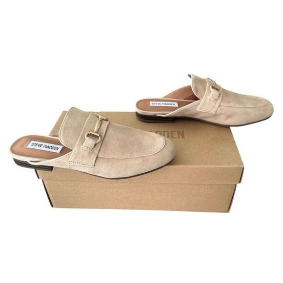 Steve Madden Kandi Camel Suede Slide Loafers Women’s Size 7.5 - Picture 2 of 8